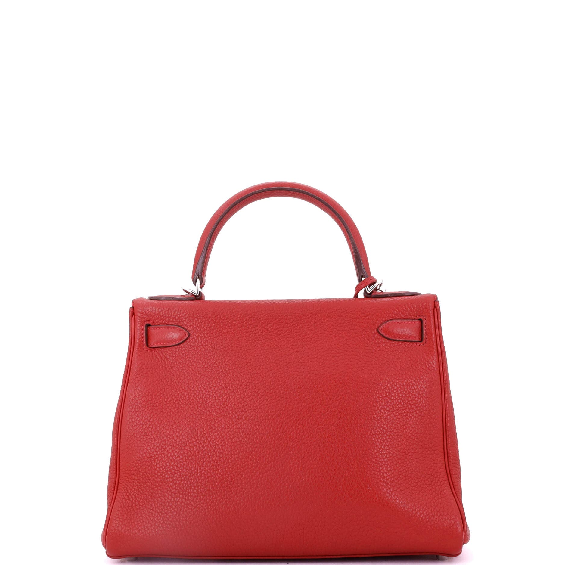 Pre-Owned Hermes Kelly Handbag Red Togo with Palladium Hardware 28, Alternate, color, 