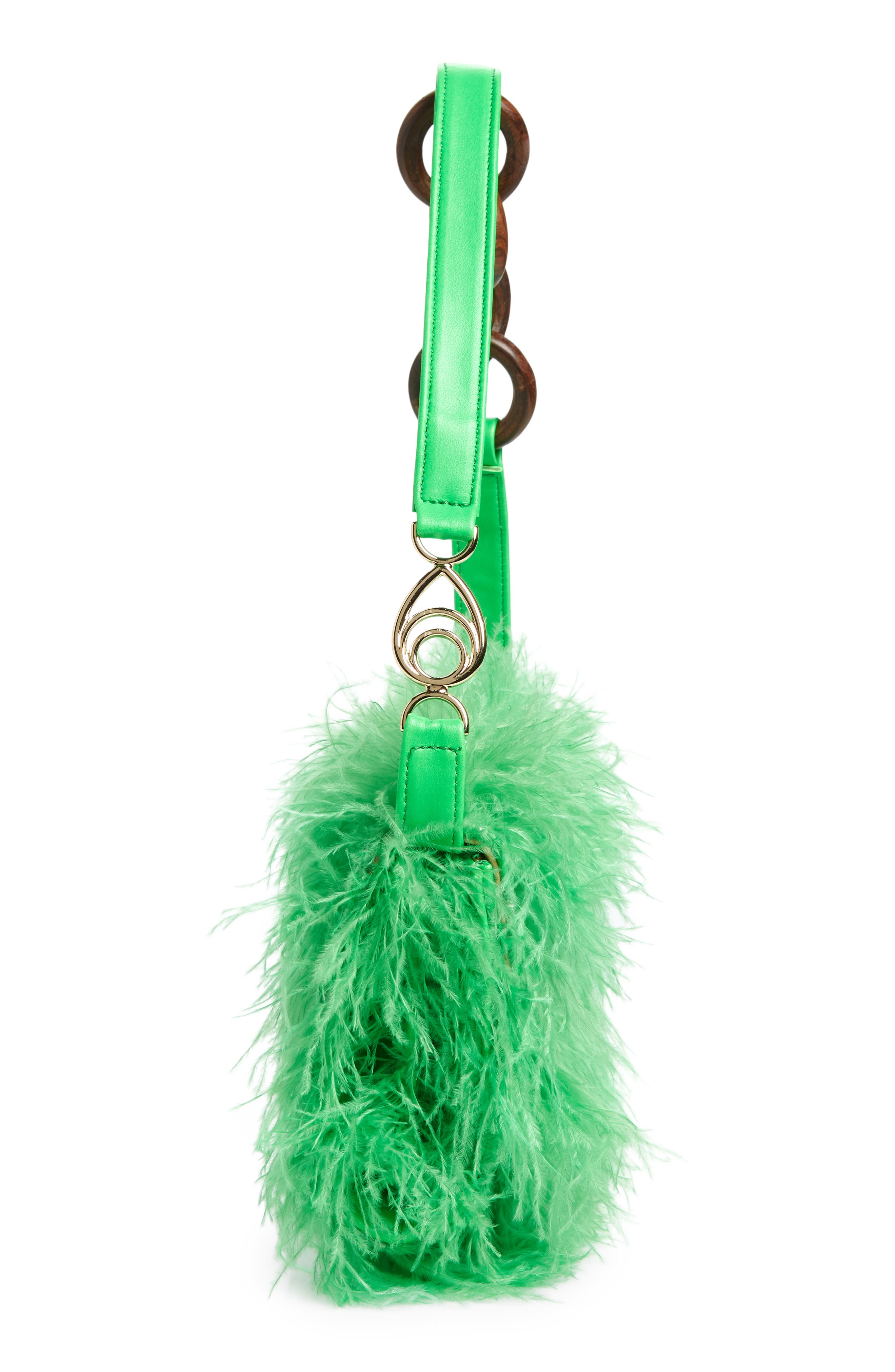 Brother Vellies Lijadu Feather Shoulder Bag, Alternate, color, 