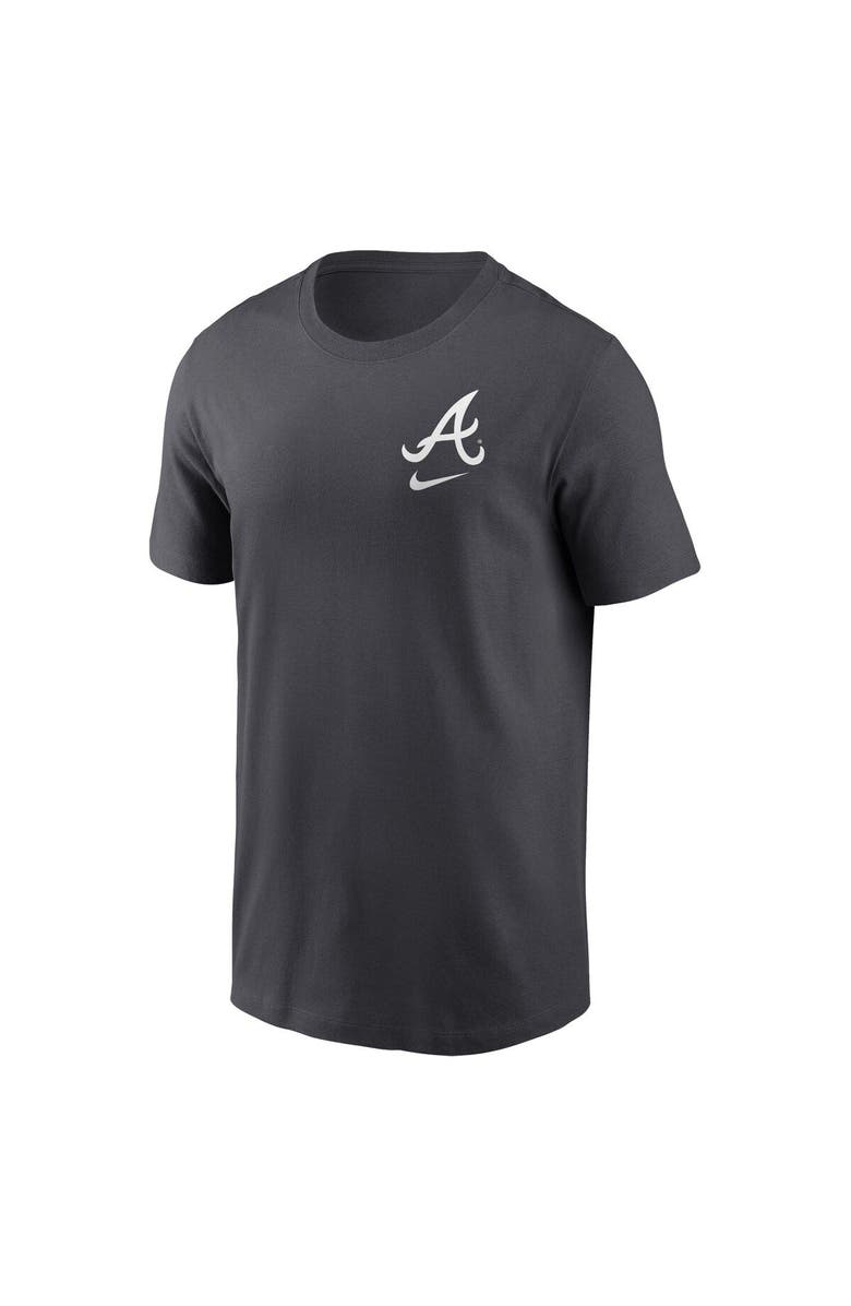 Nike Men's Nike Charcoal Atlanta Braves Logo Sketch Bar T-Shirt, Alternate, color,