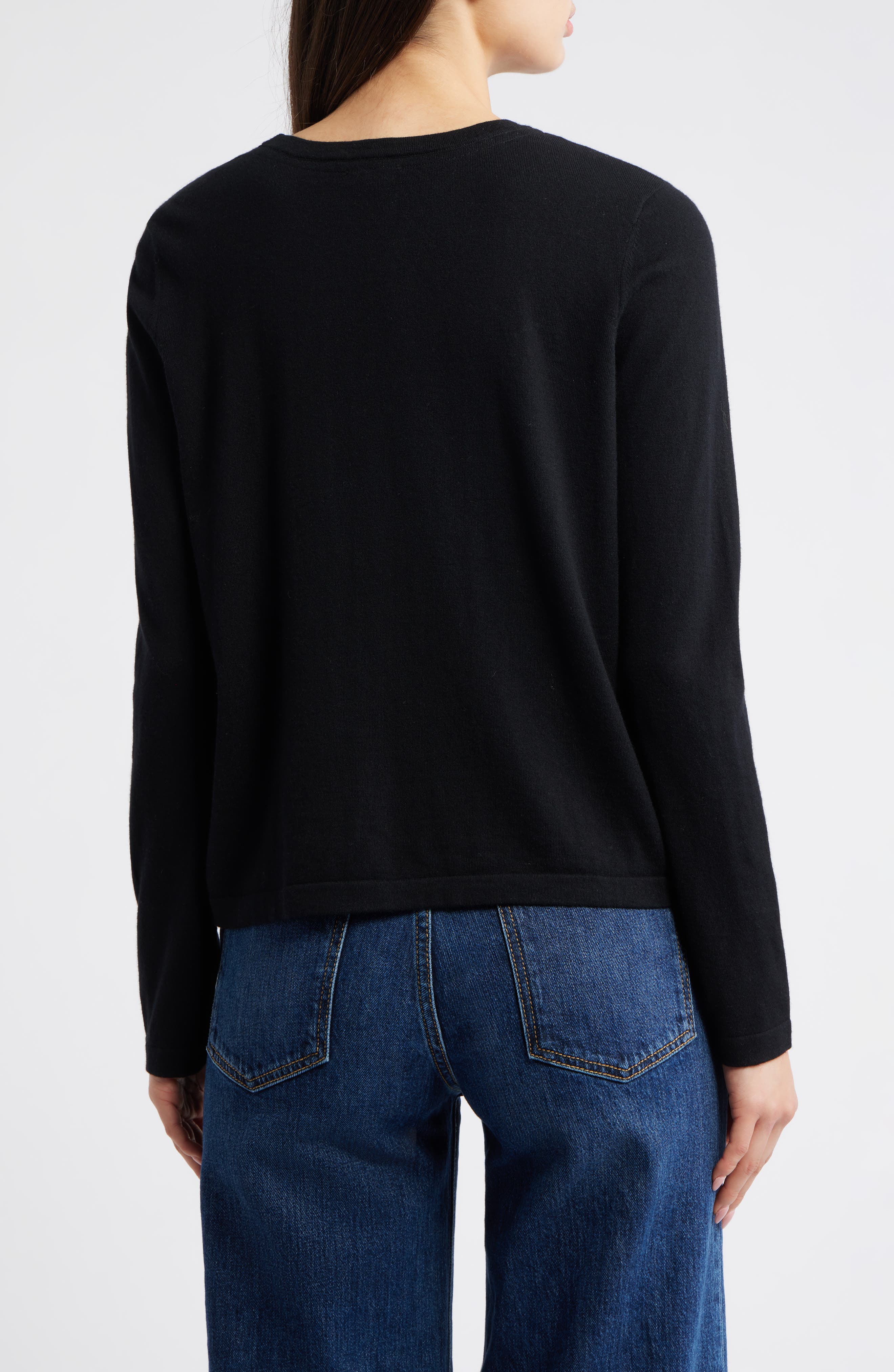 Cotton & Cashmere Long Sleeve Knit Top - image 2