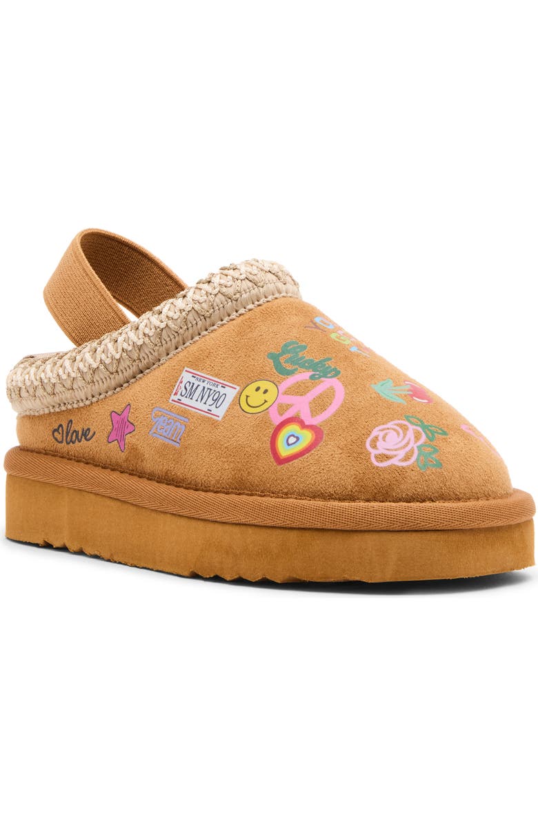 Steve Madden Kids' Jordye Faux Shearling Lined Slingback Clog, Main, color, Cogna Mul