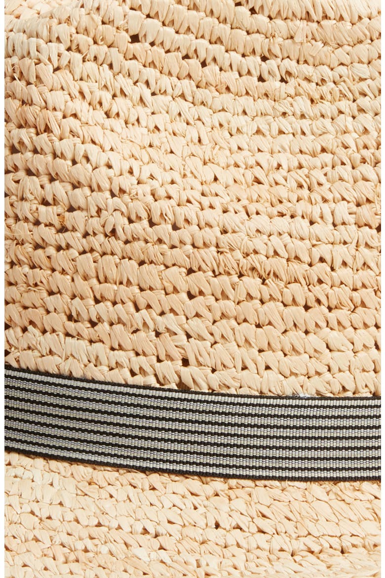 Crochet Raffia Trilby Hat, Alternate, color, NATURAL