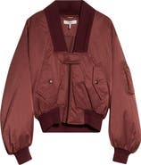 Chloé Oversize Techniacal Satin Bomber Jacket