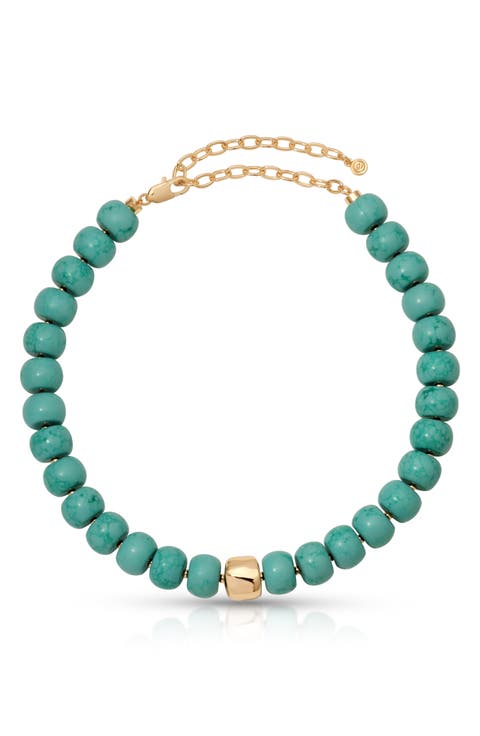 Semiprecious Stone Statement Necklace