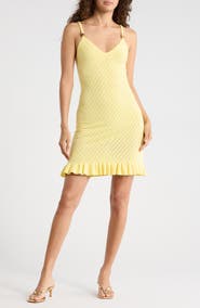 Madden Girl Ruffle Hem Sweater Dress