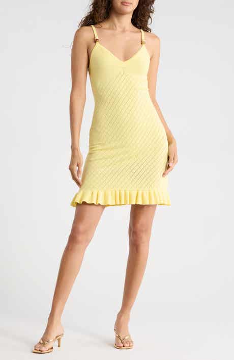 Madden Girl Ruffle Hem Sweater Dress