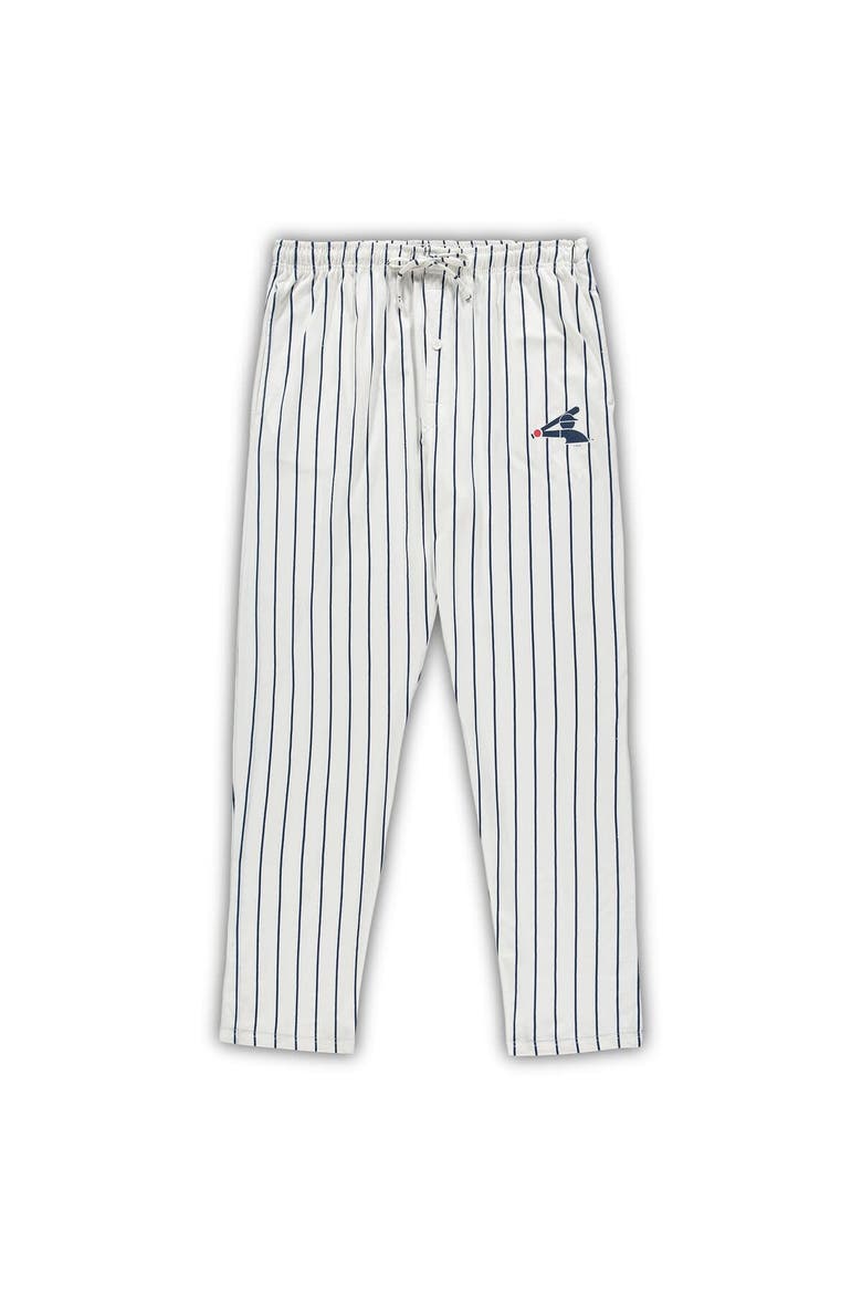 Men's Concepts Sport White/Navy Chicago White Sox Big & Tall Pinstripe Sleep Set, Alternate, color, White