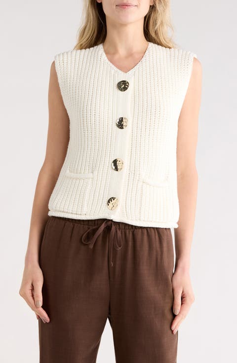 Button Shaker Cardi Vest