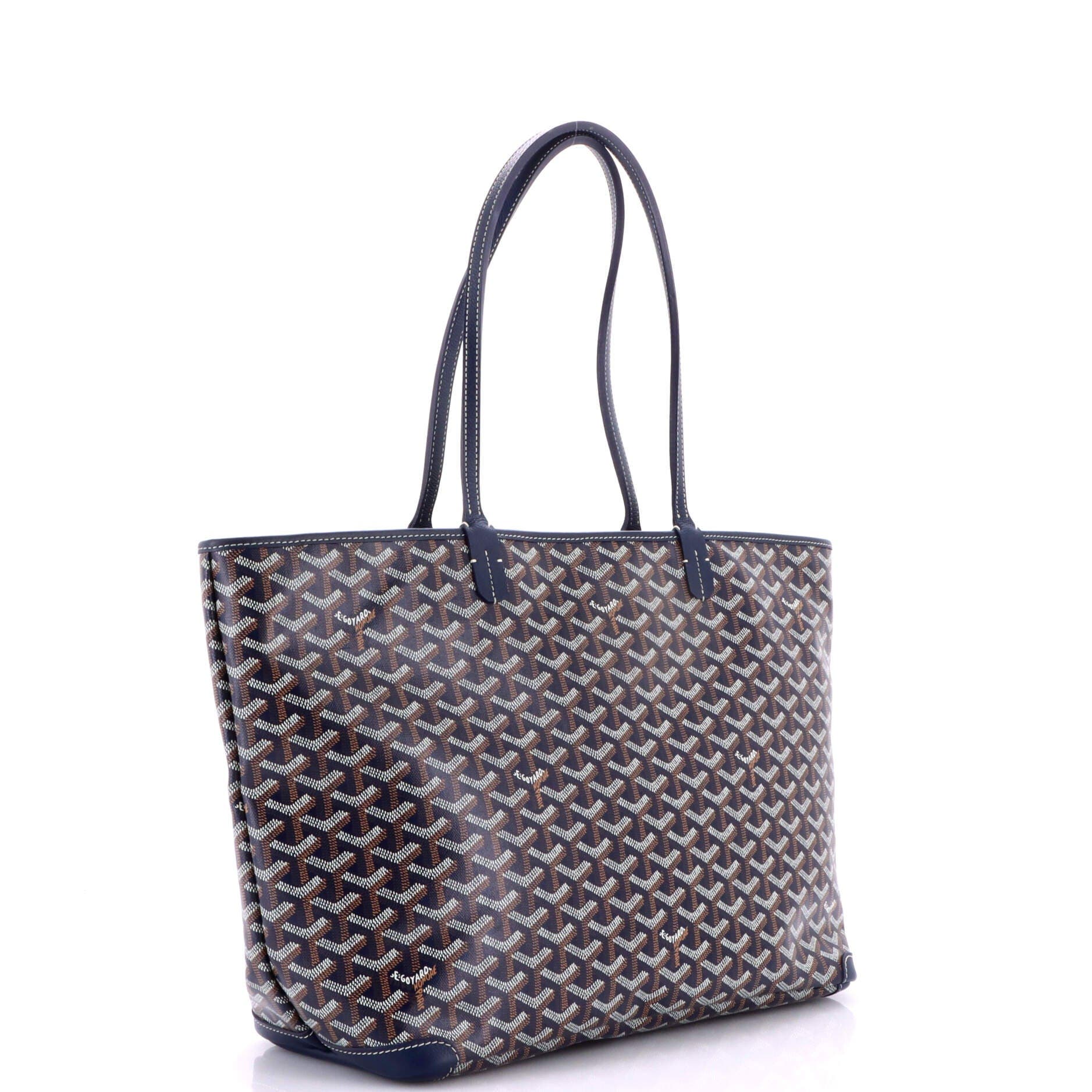 Pre-Owned Goyard Artois Tote Coated Canvas MM, Alternate, color, Blue
