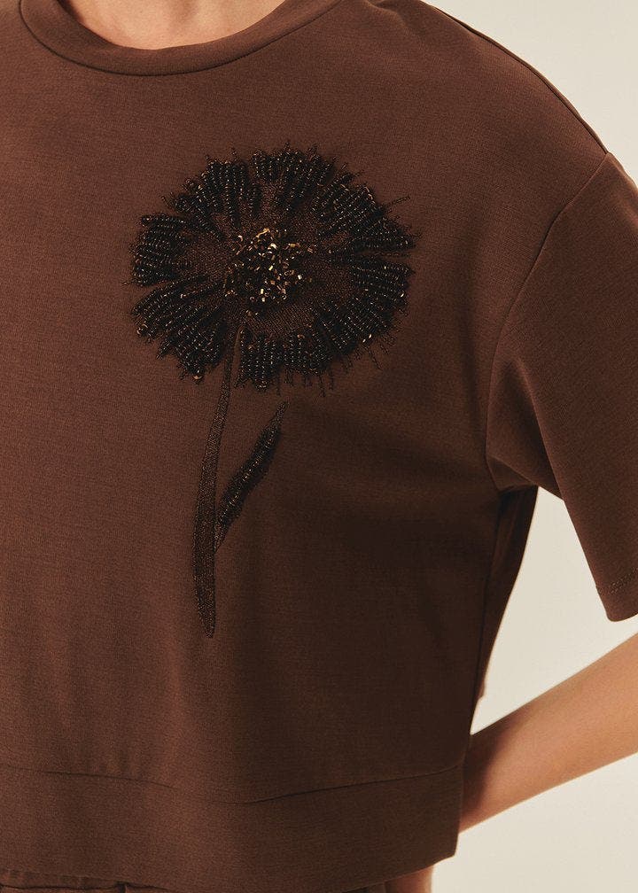 Brynn T-Shirt  Chic Casual Gem-Detail Tee - image 2