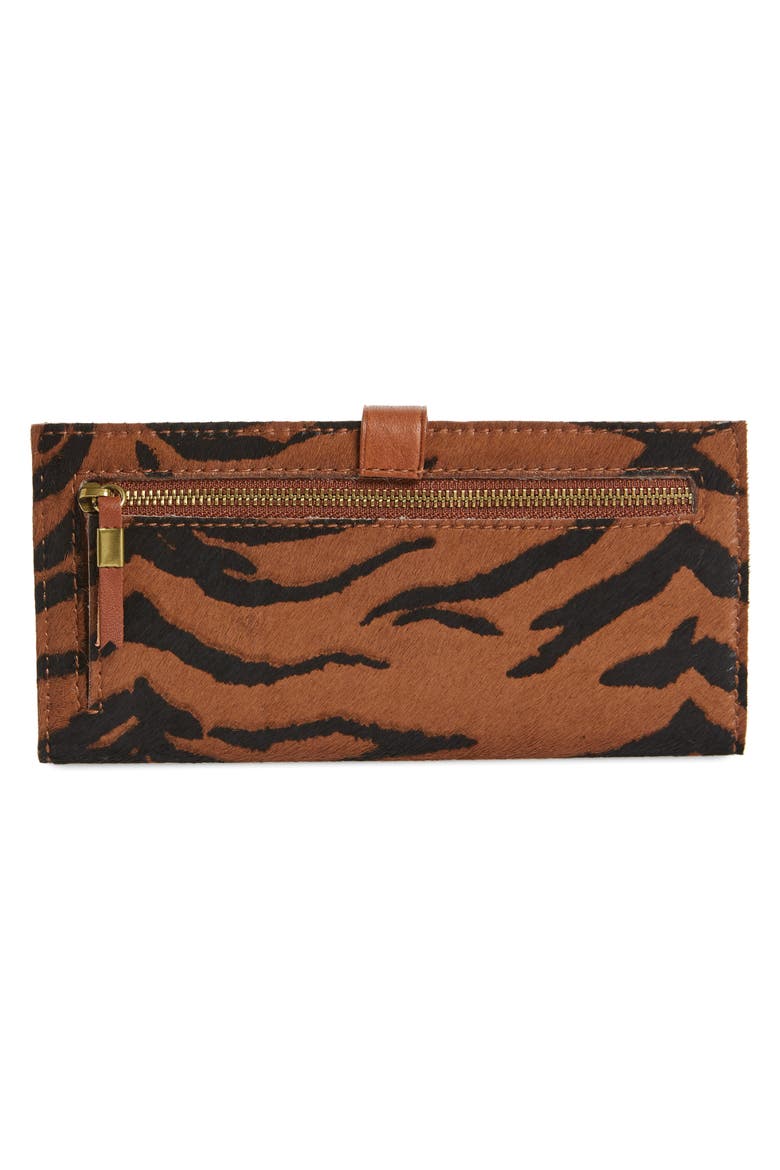 New Post Genuine Calf Hair Wallet, Alternate, color, MAPLE SYRUP
