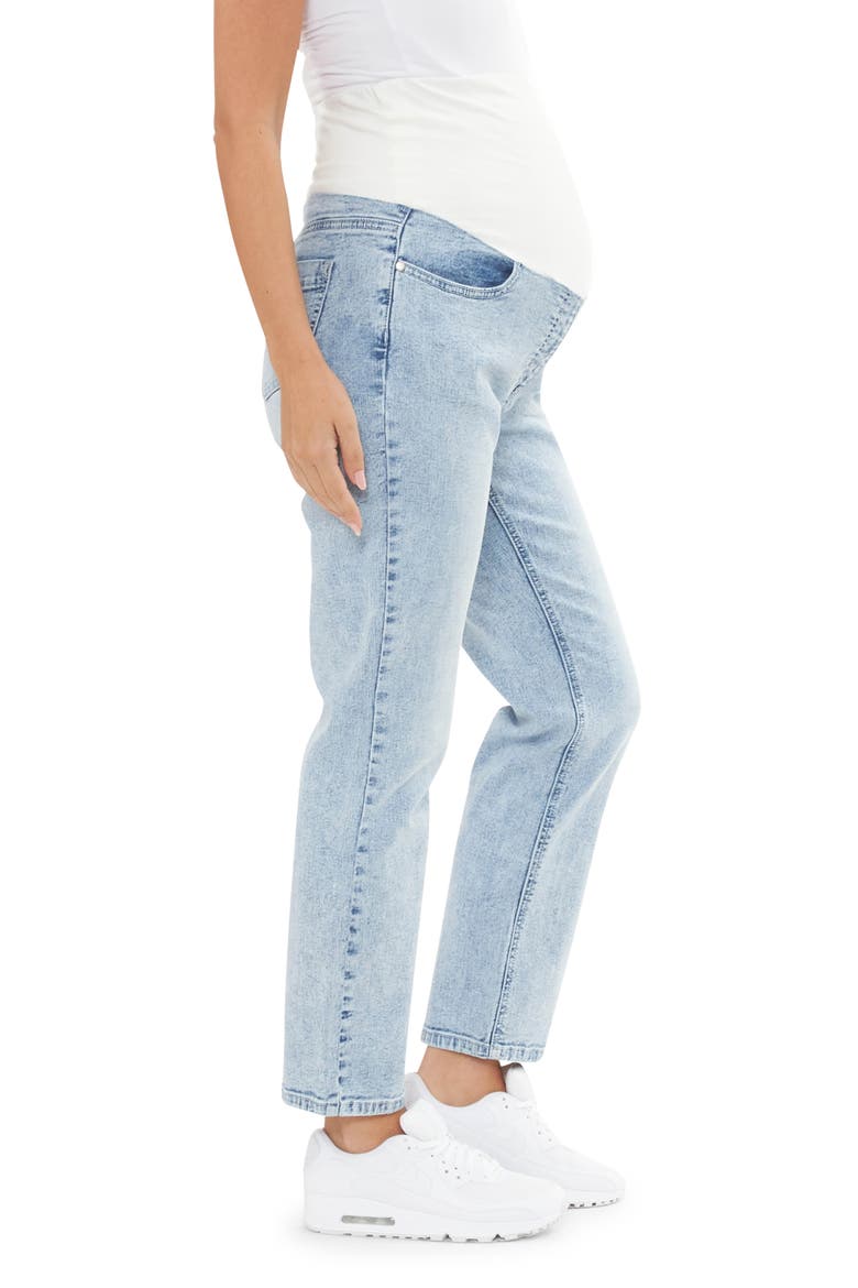Nova Over Bump Cropped Maternity Jean, Alternate, color, BLUE HAZE