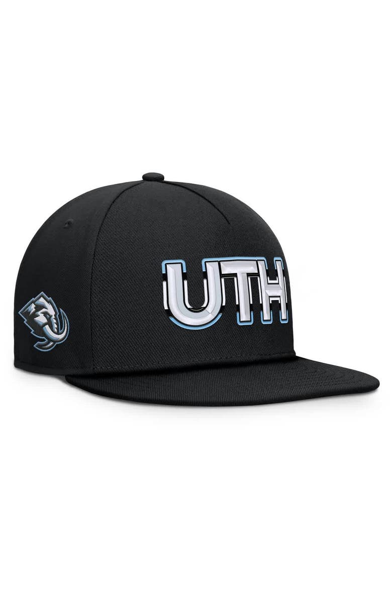 FANATICS Men's Fanatics Black Utah Mammoth Authentic Pro Rink Team Code Snapback Hat, Main, color, Black