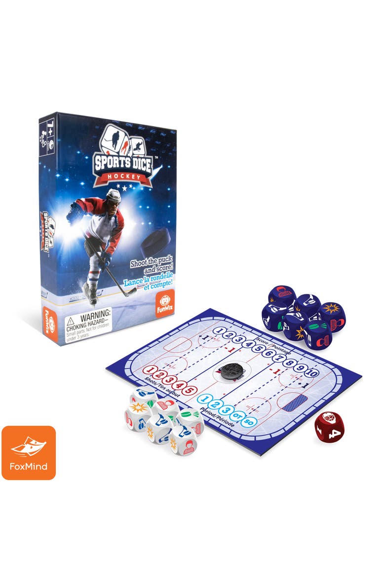 ports Dice Hockey Board Game, 2 or 4 Players, Alternate, color, Multicolored