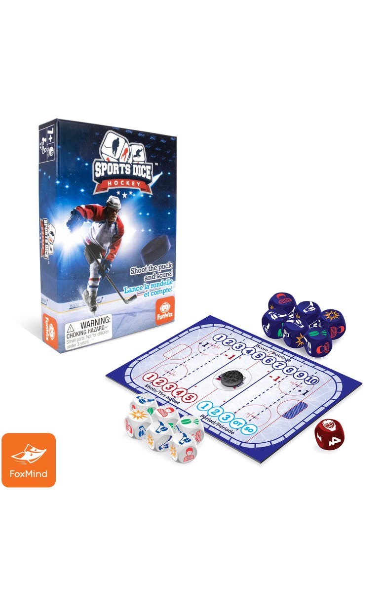 FoxMind ports Dice Hockey Board Game, 2 or 4 Players, Alternate, color, 