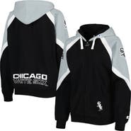 STARTER Women's Starter Black/Silver Chicago White Sox Hail Mary Full-Zip Hoodie