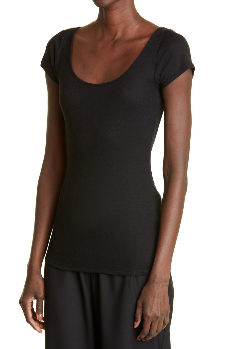 TOTEME Women's Cap Sleeve T-Shirt, Alternate, color, 