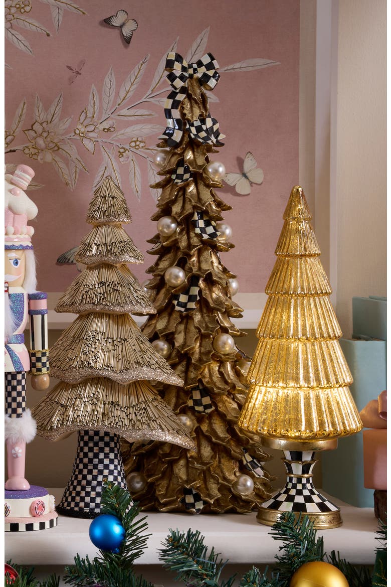 Courtly Noel Handmade Tall Faux Pearl Tree Figurine, Alternate, color, COURTLY