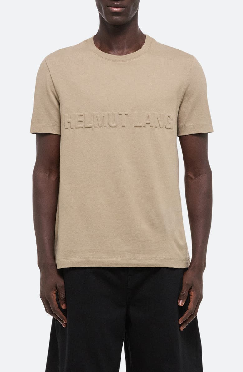 Helmut Lang Embossed Logo T-Shirt, Main, color, Khaki - E08