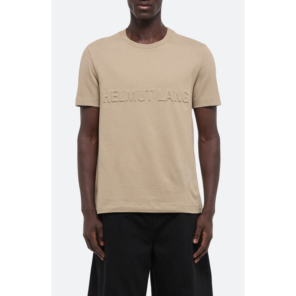 Helmut Lang Men's Embossed Cotton T-shirt In Khaki - E08