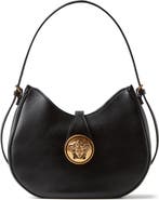 Versace Small Leather Hobo Bag