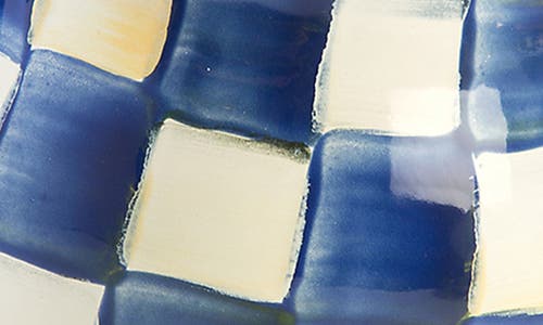 Mackenzie-childs Mackenzie Childs Royal Check Set Of 4 Enameled Steel Mugs In Blue