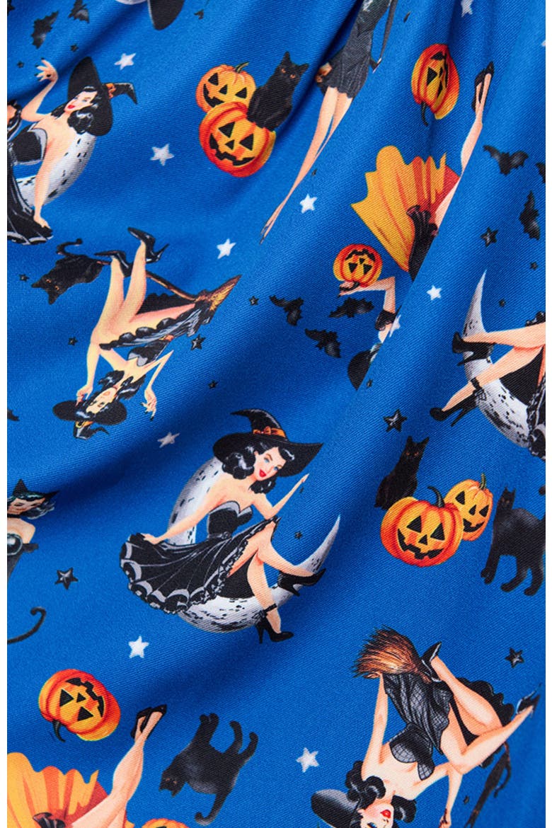 Plus Size Rachel Swing Dress, Alternate, color, Navy & Black Pinup Witch