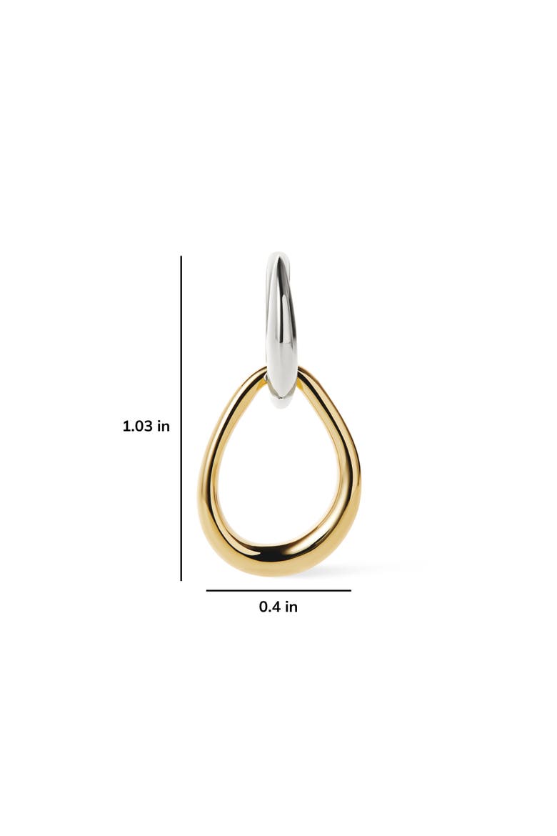 Gold Drop Earrings - Sage Two Tone, Alternate, color, Two Tone