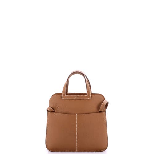 Pre-owned Hermes Hermes Halzan Bag Clemence 25 In Gold