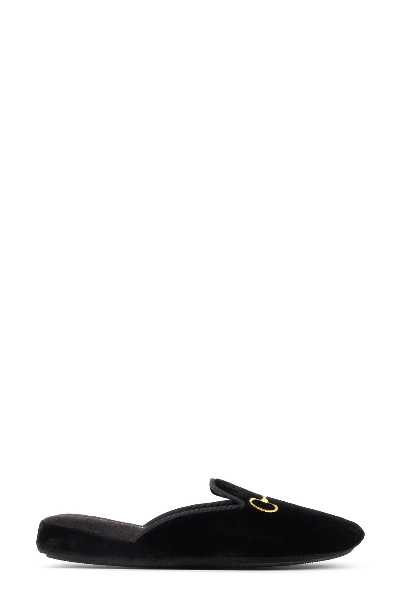 patricia green 'Milano' Bit Embroidered Slipper, Alternate, color, Black