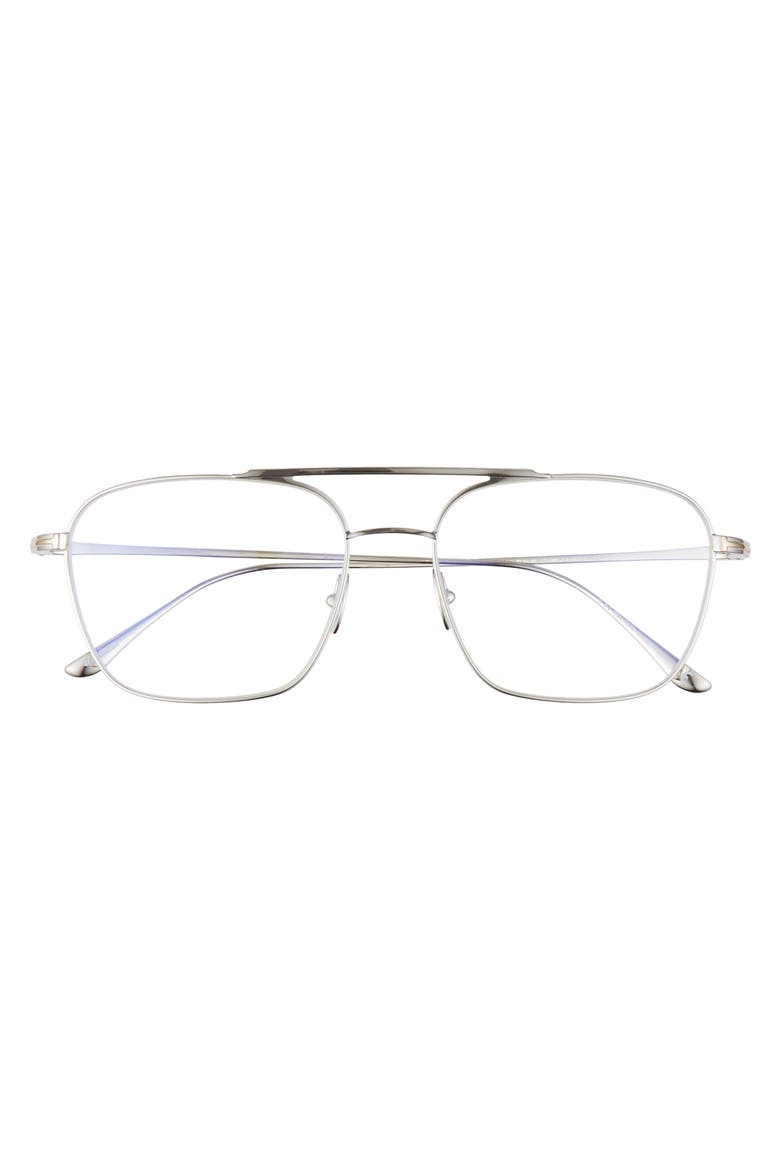 54mm Blue Light Blocking Navigator Optical Glasses, Alternate, color, RHODIUM