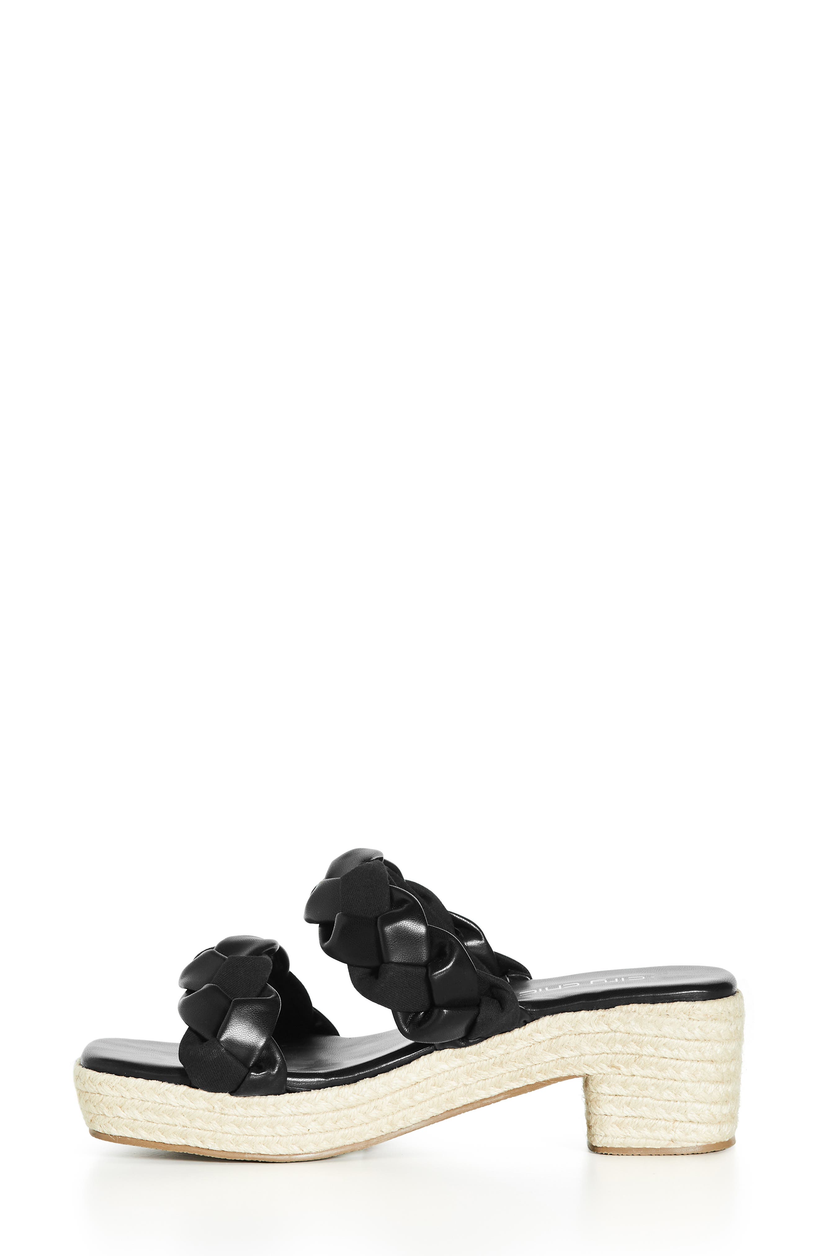 City Chic Roxy Platform Sandal, Alternate, color, Black