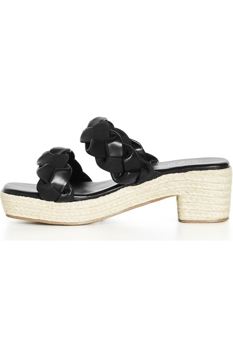 City Chic Roxy Platform Sandal, Alternate, color, Black