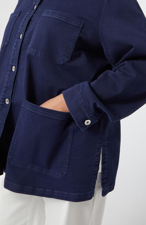 Shop Marina Rinaldi Jimco Denim Chore Jacket In China Blue