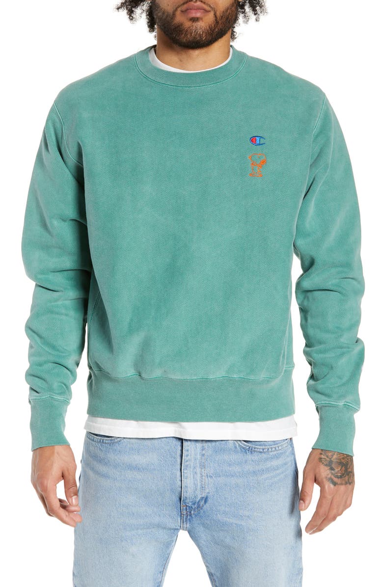 Champion Reverse Weave<sup>®</sup> Snoopy Sweatshirt, Main, color, 