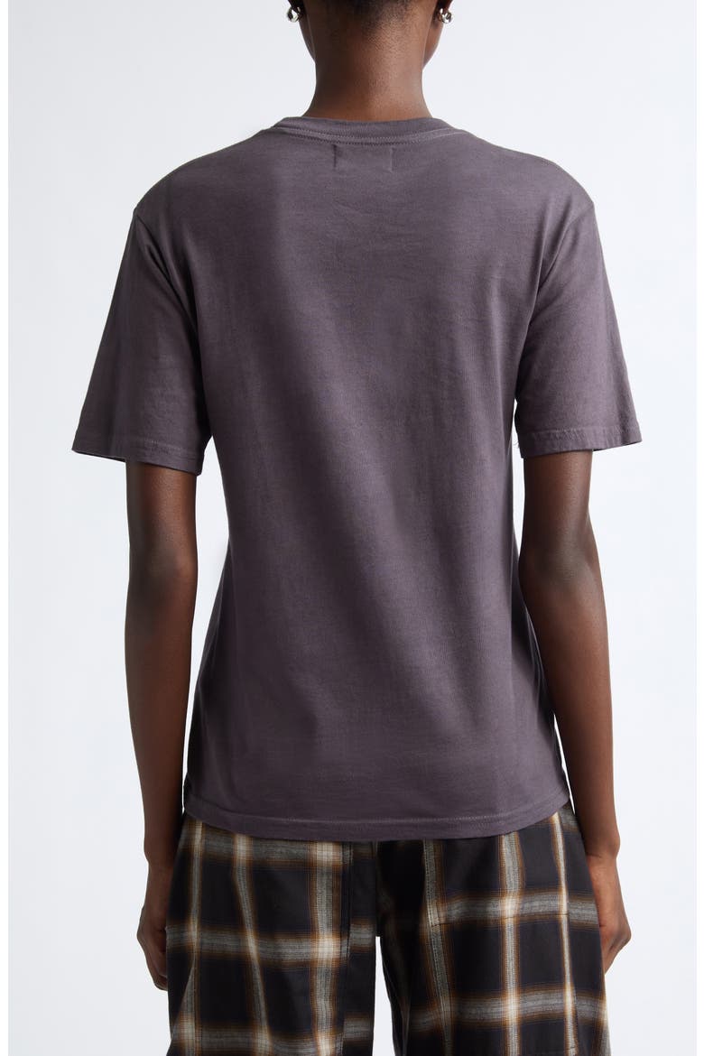 Pierced Rose Print Organic Cotton T-Shirt, Alternate, color, DARK CHARCOAL FLOWER POT