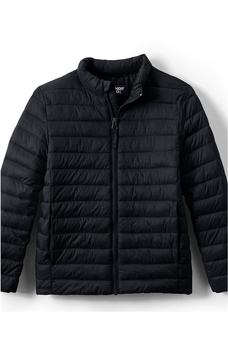 Lands' End School Uniform Kids ThermoPlume Jacket, Alternate, color, Black