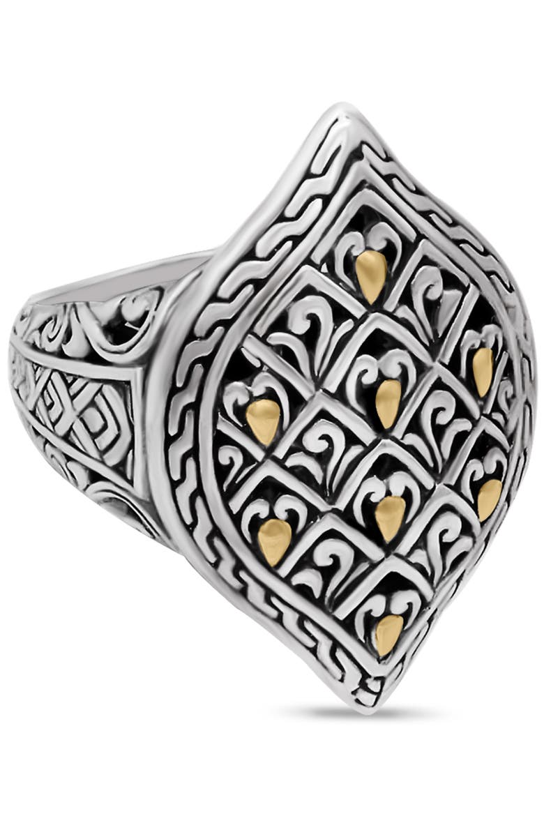 Dragon Skin Ring in Sterling Silver and 18K Gold, Main, color, Silver