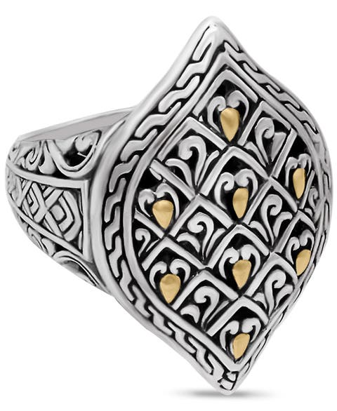 Dragon Skin Ring in Sterling Silver and 18K Gold