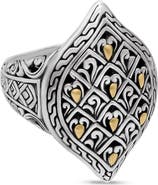 DEVATA Dragon Skin Ring in Sterling Silver and 18K Gold