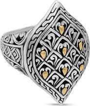 DEVATA Dragon Skin Ring in Sterling Silver and 18K Gold