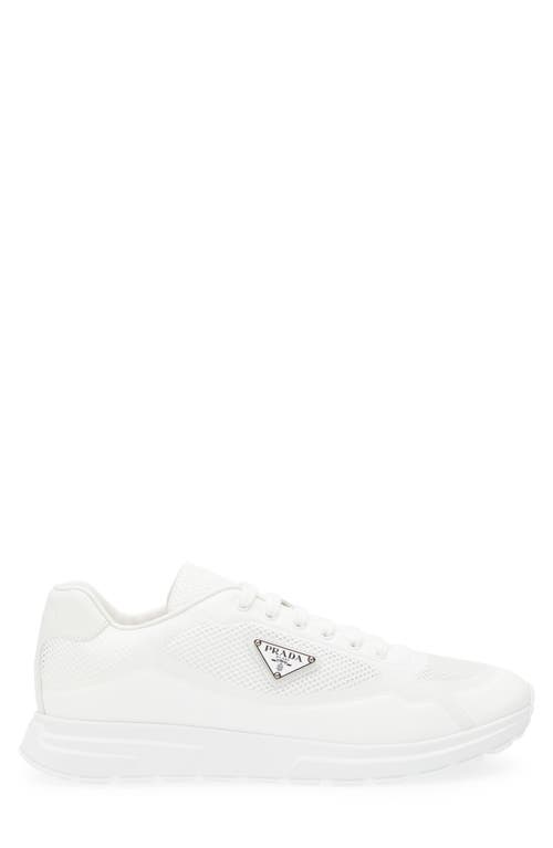 Prada Men Prax 2.0 Sneakers Made Of Fabric And Mesh In White