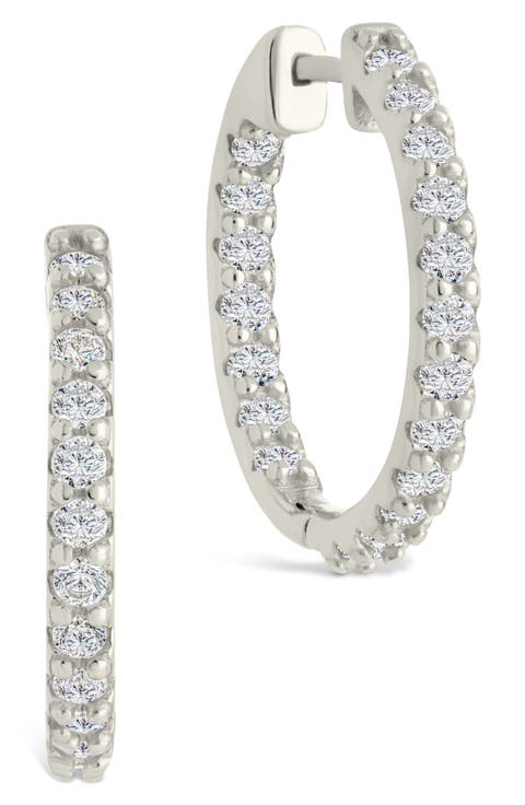 Constance Cubic Zirconia Inside Out Hoop Earrings
