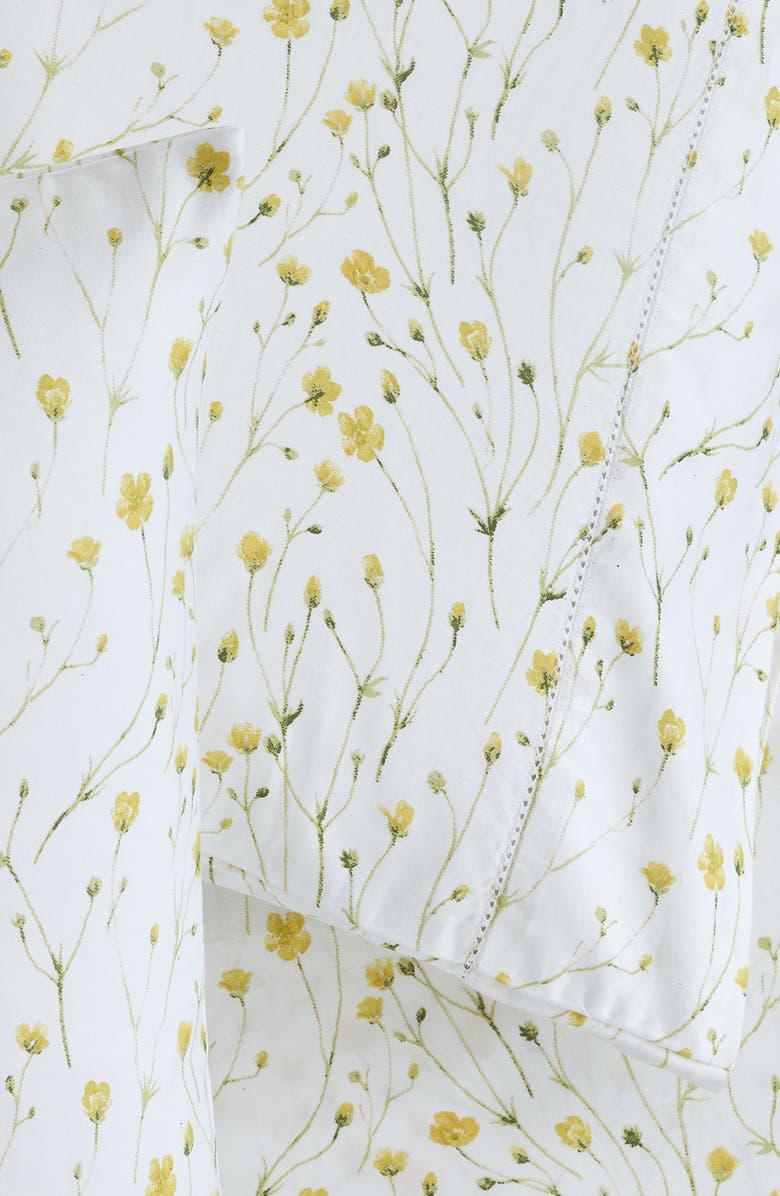 MELANGE HOME Buttercup 400 Count Thread Count 4-Piece Sheet Set, Alternate, color, Yellow