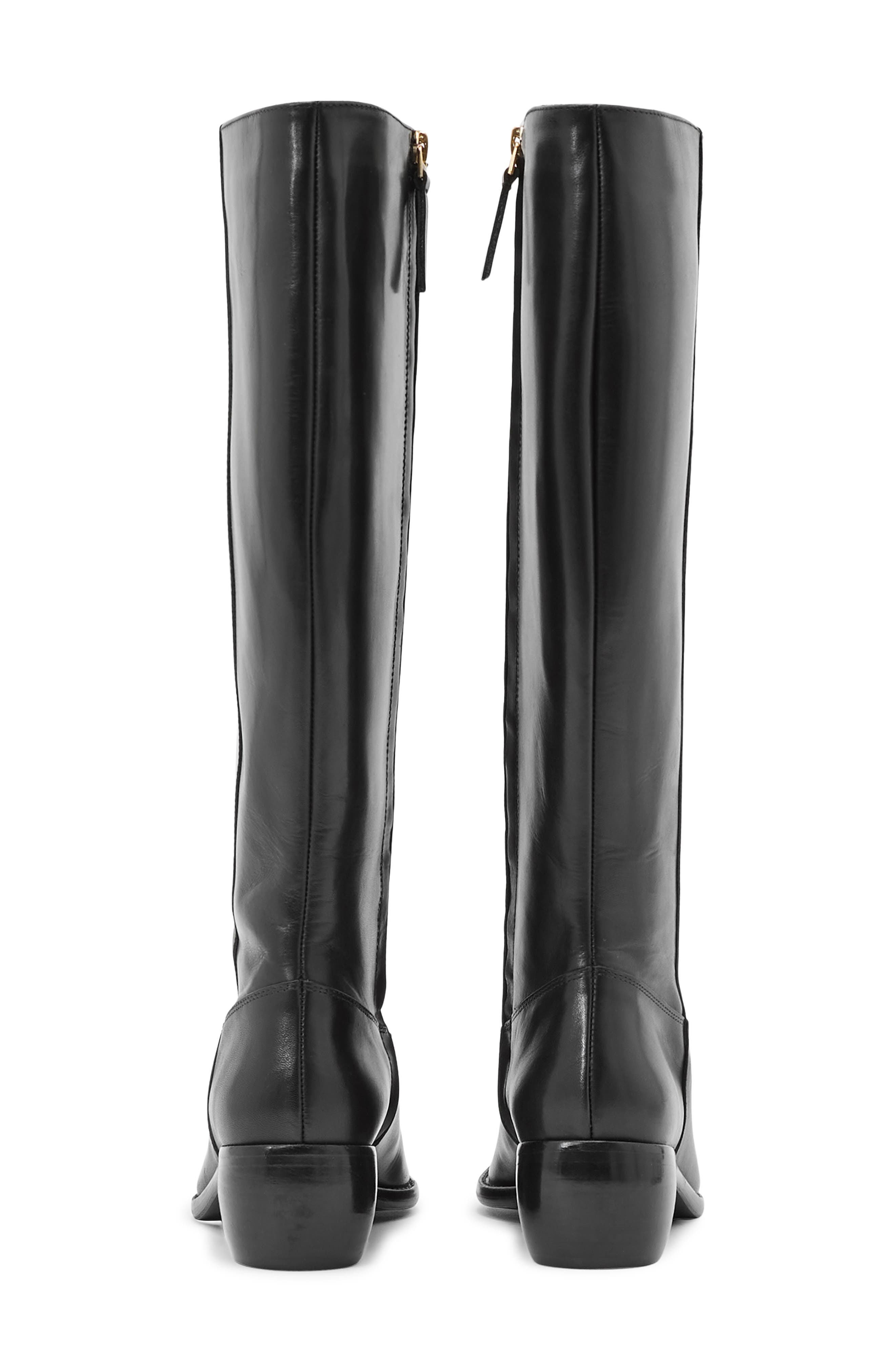 Reiss Micheala Knee High Boot, Alternate, color, Black