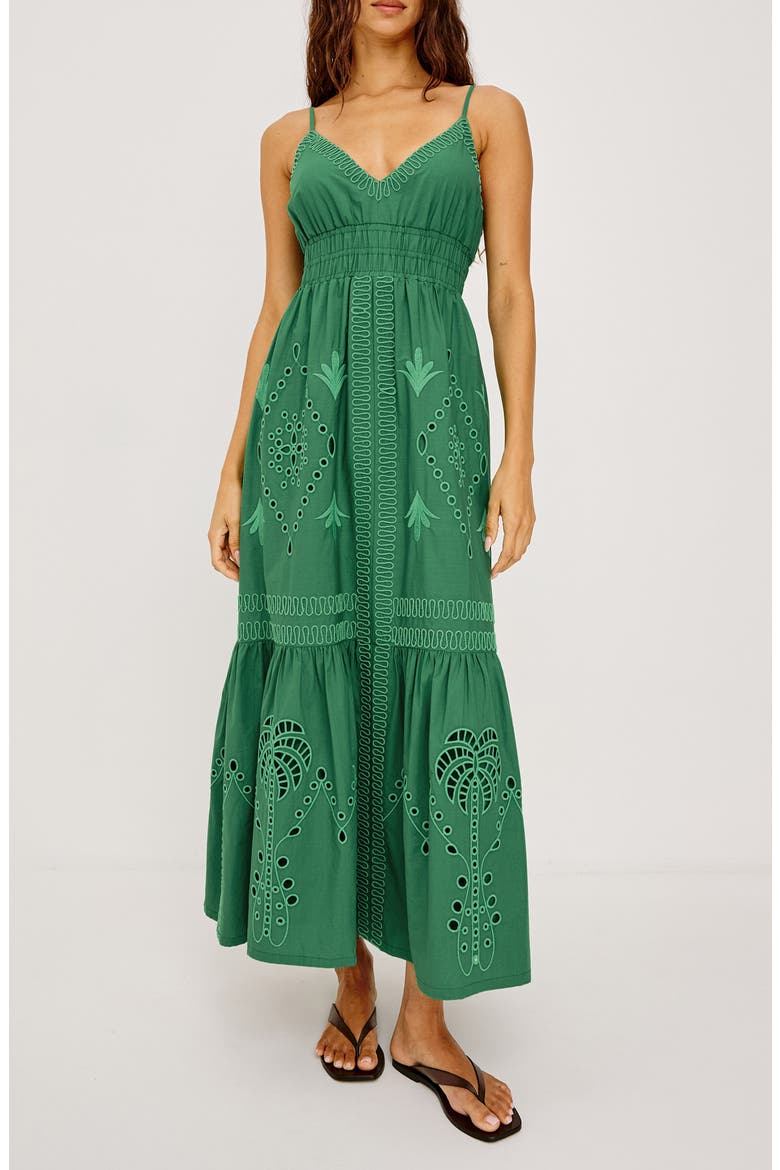 Blair Sleeveless Tiered Maxi Dress, Main, color, CLOVER