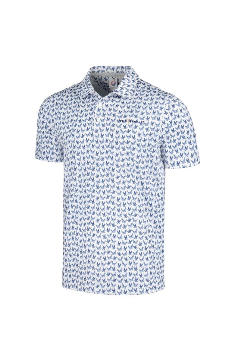 PUMA Men's Puma White THE PLAYERS Volition Bald Eagle Polo, Alternate, color, 