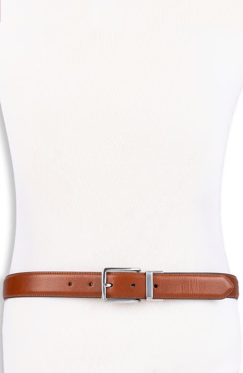 Reversible Feather Edge Leather Belt