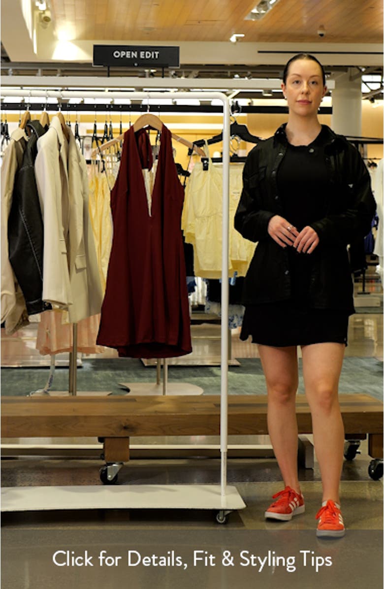 Hollywood Hills Plunge Neck Halter Minidress, sales video thumbnail