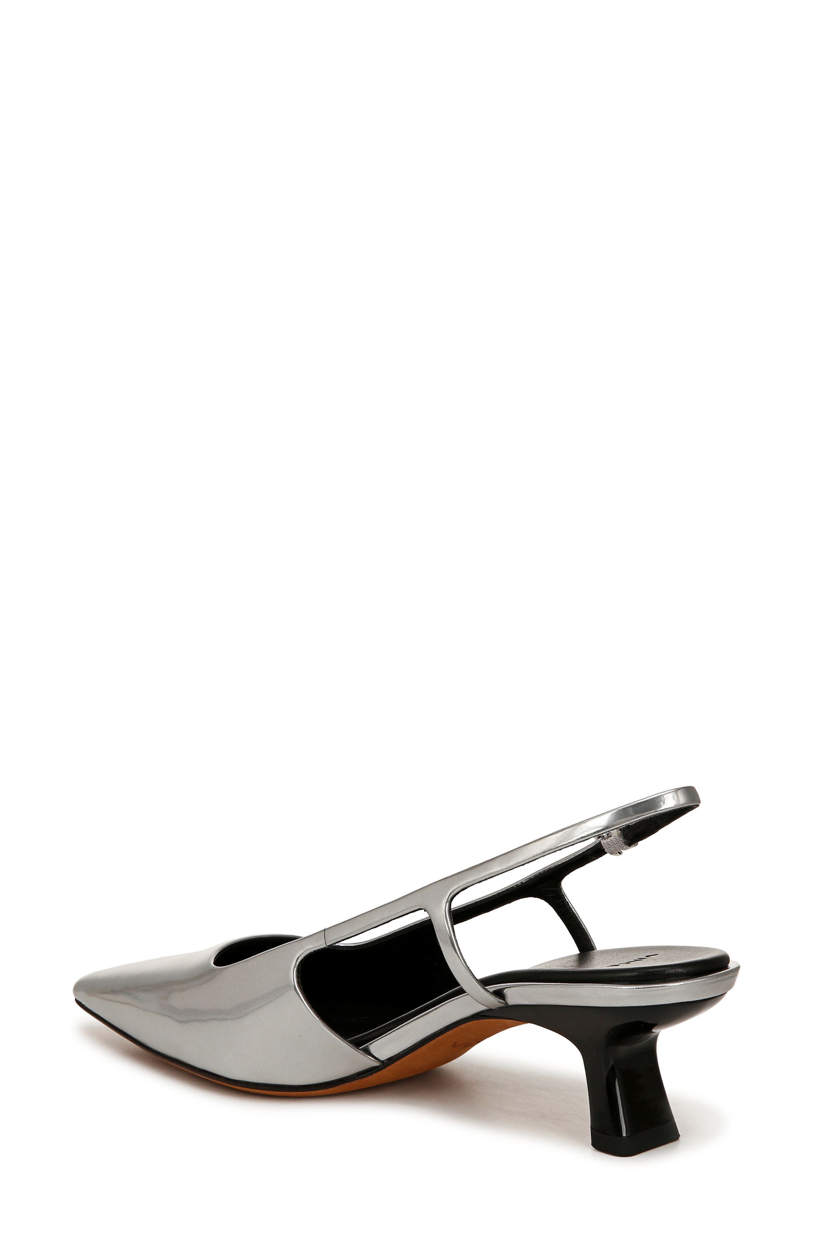 Vince Bianca Slingback Pointed Toe Pump, Alternate, color, Silver